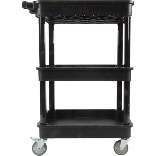 Utility Cart with Deep Lip Shelf, 3 Tiers, 19" x 39-1/2" x 28-1/4", 330 lbs. Capacity NTL Industrial