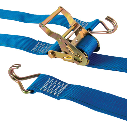 Tendeur d'arrimage utilitaire robuste, Crochet en J, 2" la x 20' lo, Charge d'utilisation 500 lb (227 kg) NTL Industrial