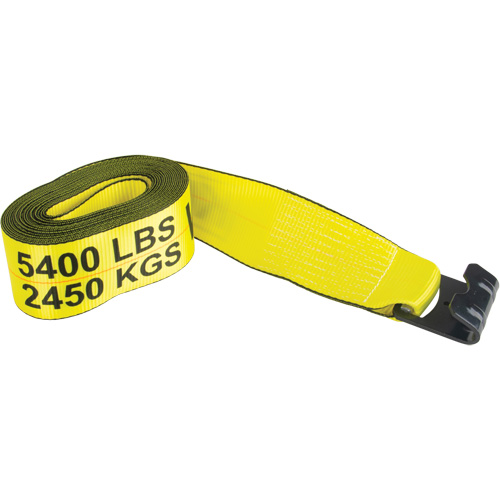 Tendeur d'arrimage logistique, Crochet plat, 4" , 30' , Charge d'utilisation max. 5400 lb (2449 kg) NTL Industrial