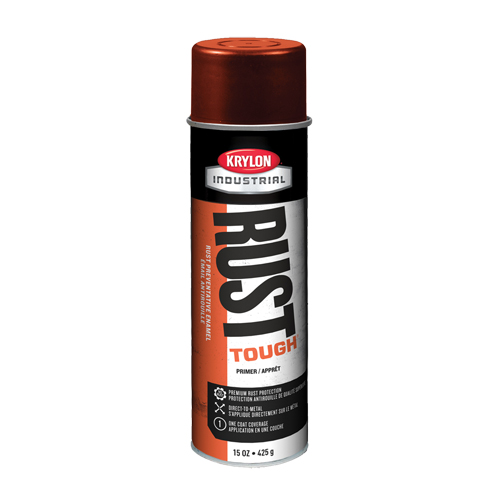 Appr&ecirc;t d'&eacute;mail acrylique Rust Tough, Rouge oxyde, Tr&egrave;s mat, 15 oz, Canette a&eacute;rosol NTL Industrial