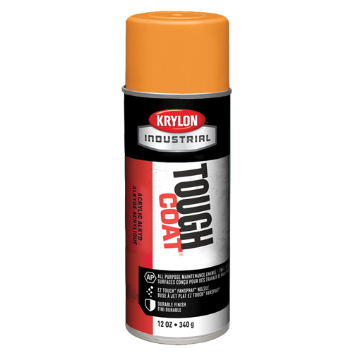 &eacute;mail acrylique &agrave; l'alkyde Tough Coat, Orange &eacute;quipement OSHA, Brillant, 12 oz, Canette a&eacute;rosol NTL Industrial