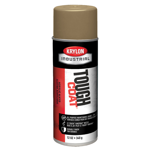 Tough Coat&reg; Acrylic Alkyd Enamel, Gold, Gloss, 12 oz., Aerosol Can NTL Industrial