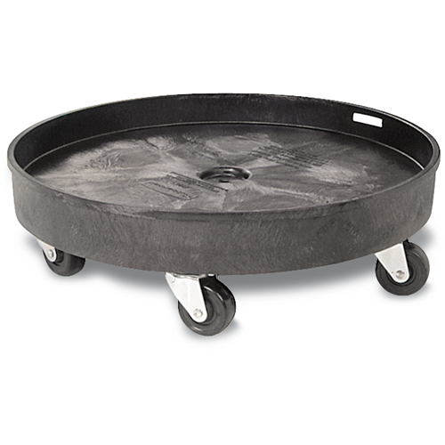 Socle roulant pour contenant &agrave; d&eacute;chets, Poly&eacute;thyl&egrave;ne, Noir NTL Industrial