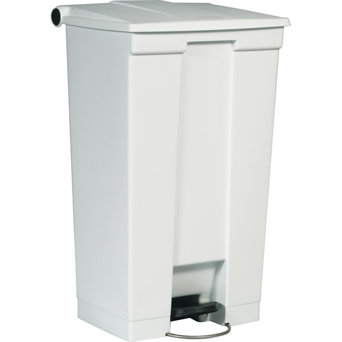 Flat Top Trash Can, Polyethylene, 23 US gal. Capacity NTL Industrial