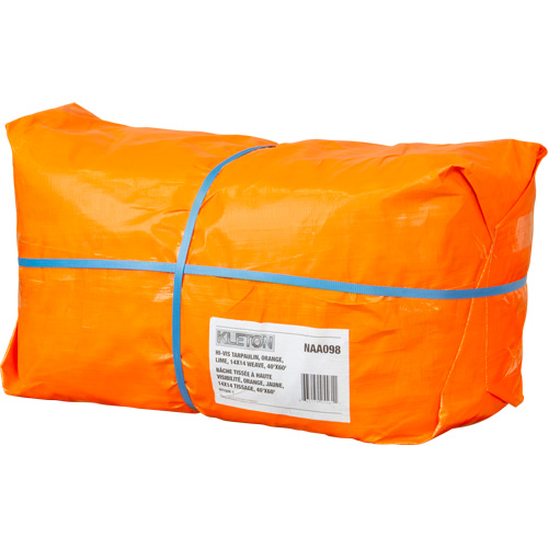 B&acirc;che tiss&eacute;e robuste haute visibilit&eacute;, Poly&eacute;thyl&egrave;ne, Vert/Orange, 40' x 60' x 12 mils NTL Industrial