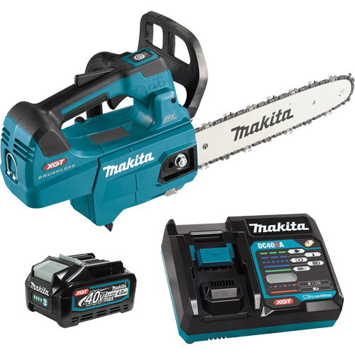 XGT Cordless Brushless Top Handle Chainsaw, 12", Battery Powered, 40 V NTL Industrial