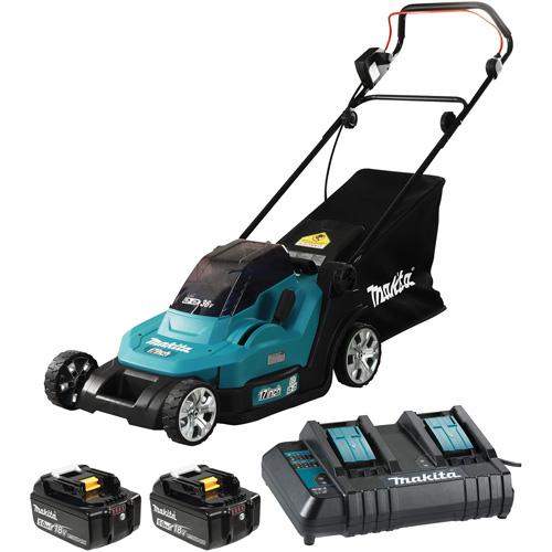 36V 5.0 Ah LXT Lawn Mower Kit, Push Walk-Behind, Battery Powered, 17" Cutting Width NTL Industrial