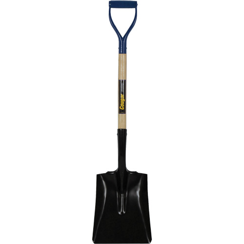 Square Point Shovel, Hardwood, Tempered Steel Blade, D-Grip Handle, 41-1/2" Long NTL Industrial