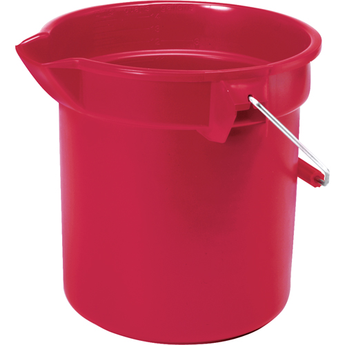 Seau Brute, Capacit&eacute; de 3.5 gal. US (14 pintes), Rouge NTL Industrial