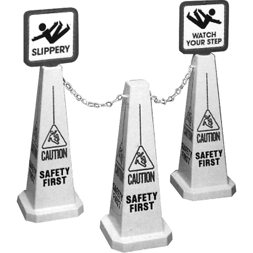 "Caution" Lamba Traffic Cones, English with Pictogram NTL Industrial