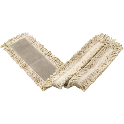 Vadrouilles &agrave; &eacute;pousseter &agrave; franges boucl&eacute;es ou coup&eacute;es, Style &agrave; enfiler, Fil, 24" lo x 5" la NTL Industrial