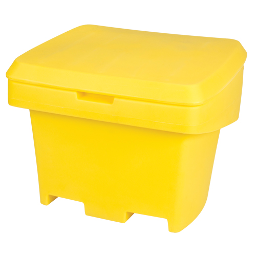 Heavy-Duty Outdoor Salt and Sand Storage Container, 30" x 24" x 24", 5.5 cu. Ft., Yellow NTL Industrial
