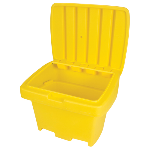 Heavy-Duty Outdoor Salt and Sand Storage Container, 30" x 24" x 24", 5.5 cu. Ft., Yellow NTL Industrial