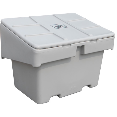 Contenants pour sel & sable SOS, Avec Moraillon, 42" x 29" x 30", 11 pi³, Gris NTL Industrial