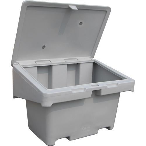 Contenants pour sel & sable SOS, Avec Moraillon, 42" x 29" x 30", 11 pi³, Gris NTL Industrial
