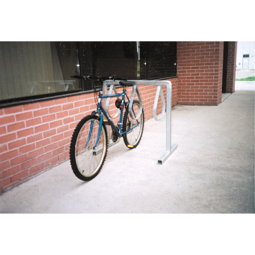 Style Bicycle Rack, Galvanized Steel, 6 Bike Capacity NTL Industrial