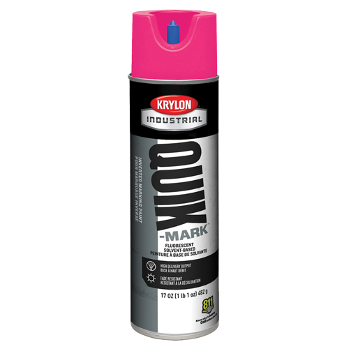 Peinture de marquage industrielle invers&eacute;e &agrave; base de solvant Quik-Mark, 17 oz, Canette a&eacute;rosol NTL Industrial
