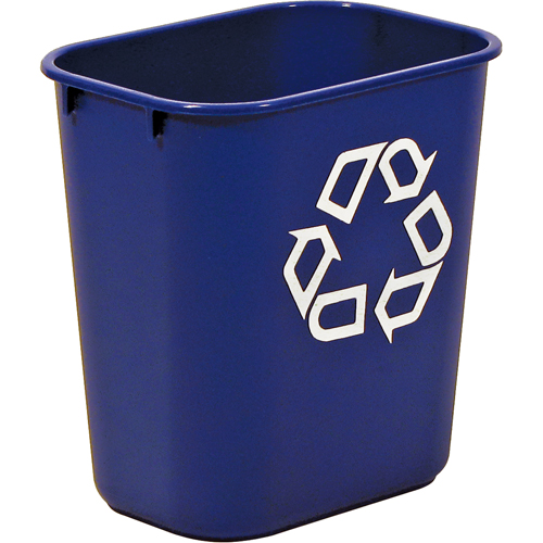 Recycling Container , Deskside, Plastic, 13-5/8 US Qt. NTL Industrial