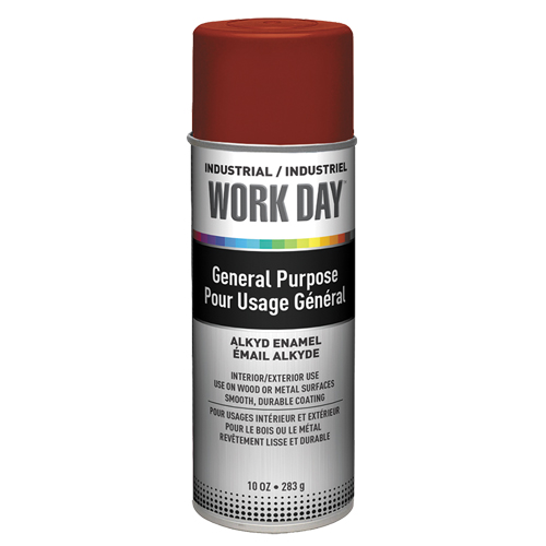 Industrial Work Day Paint, Red, Very Flat, 10 oz., Aerosol Can NTL Industrial