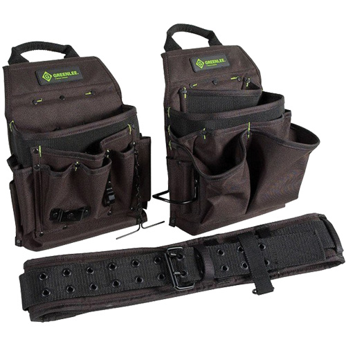 Ceinture porte-outils combin&eacute;e, Polyester, Noir NTL Industrial