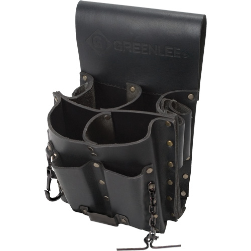 Poche pour ceinture porte-outils, Porte-outil multiple, Cuir, 8 Poches NTL Industrial