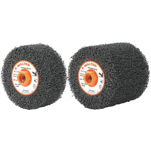 Tambours FX Flex, 4-1/4" dia. x 2" la, 5/8"-11 Arbre, Grain Flex, gros NTL Industrial