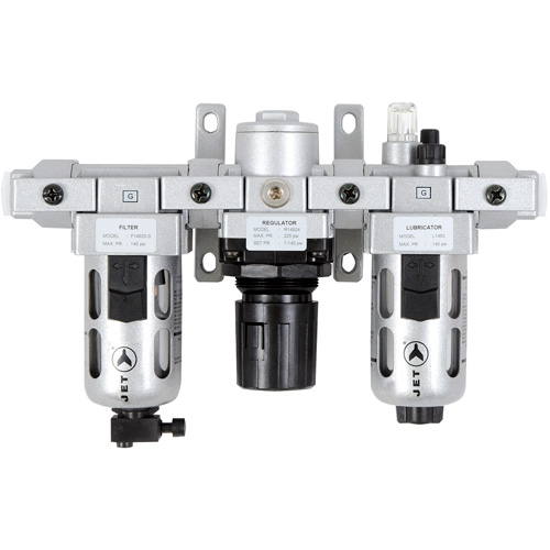 Filtre &agrave; air interm&eacute;diaire en trois parties, r&eacute;gulateur & lubrificateur AFRLMI38, 3/8" NPT NTL Industrial