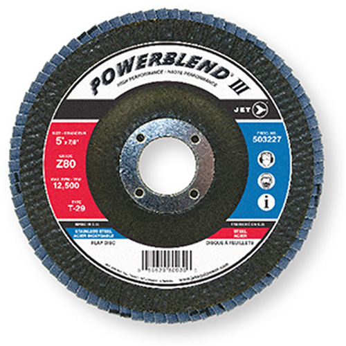 PowerBlend Flap Disc, 7" x 7/8", Type 29, Z120 Grit, Zirconia Alumina NTL Industrial