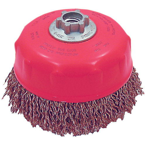 Brosse-boisseau &agrave; fils ondul&eacute;s MAXI-CRIMPED de premi&egrave;re qualit&eacute; NTL Industrial