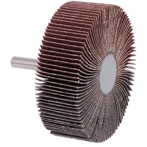 Shaft-Mounted Flap Wheel, 60 Grit, 3" x 1" x 1/4" NTL Industrial