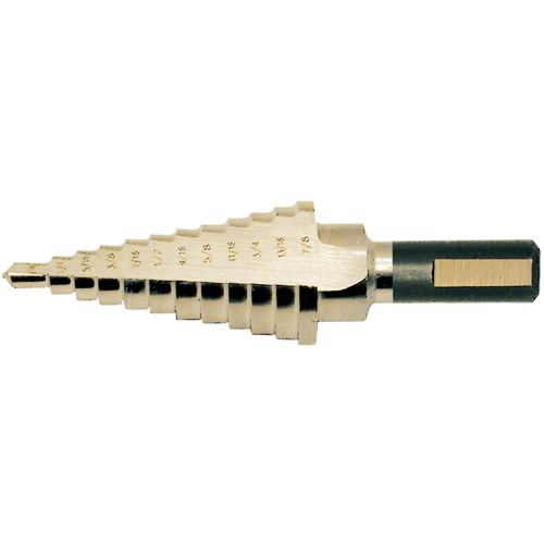 Super Premium Step Drill, 1/8" - 1/2" , 1/32" Increments, High Speed Steel NTL Industrial
