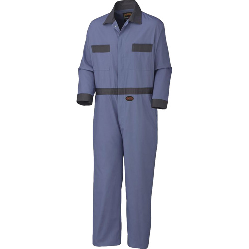 5133T Coveralls with Concealed Brass Buttons, Men's, Navy Blue, Size 42 NTL Industrial