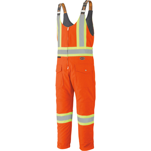 5538 High Visibility Quilted Duck Overalls, Cotton, X-Large, High Visibility Orange NTL Industrial