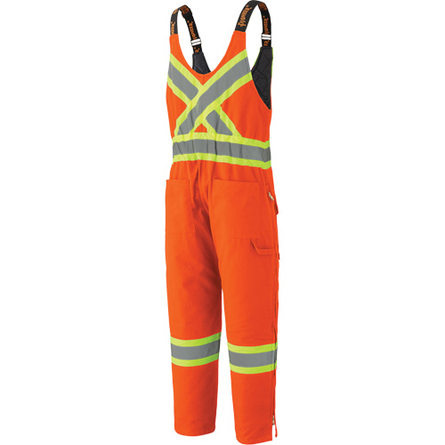 5538 High Visibility Quilted Duck Overalls, Cotton, X-Large, High Visibility Orange NTL Industrial