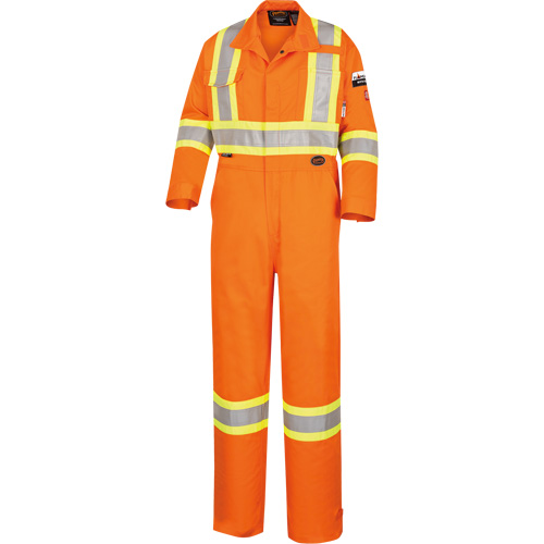 5555 High Visibility FR Rated & Arc Rated Safety Coveralls, Size 36, High Visibility Orange, 11 cal/cm² NTL Industrial