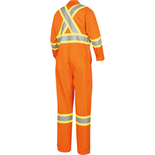 5555 High Visibility FR Rated & Arc Rated Safety Coveralls, Size 36, High Visibility Orange, 11 cal/cm² NTL Industrial