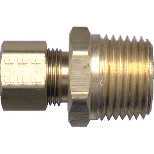 Male Pipe Connector, 3/16" x 1/8" Dia, Brass NTL Industrial