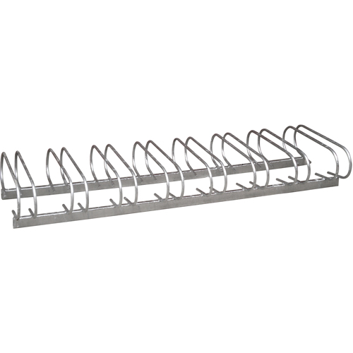 Style Bicycle Rack, Galvanized Steel, 8 Bike Capacity NTL Industrial