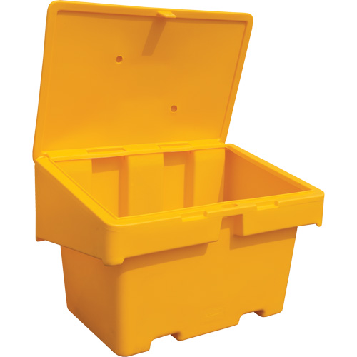 Salt Sand Container SOS, With Hasp, 48" x 33" x 34", 18.5 cu. Ft., Yellow NTL Industrial