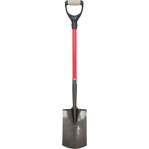 Heavy-Duty Shovels, Fibreglass, Carbon Steel Blade, D-Grip Handle, 30-1/2" Long NTL Industrial