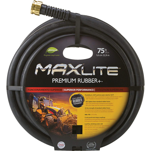 Boyaux pour usage commercial, Caoutchouc, 5/8" dia x 75' NTL Industrial