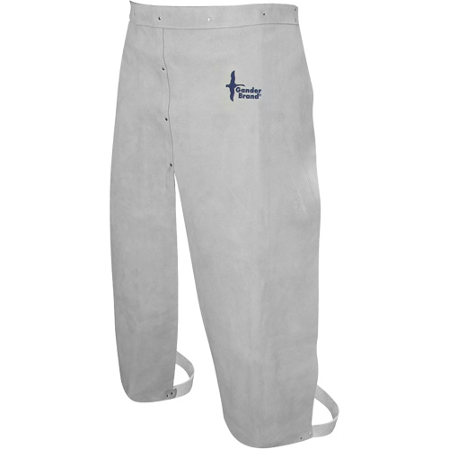 Leather Welding Apron, Split-Leg Waist, 32" L, Pearl Grey NTL Industrial