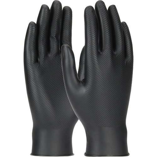 Grippaz Skins Ambidextrous Disposable Gloves, Large, Nitrile, 6-mil, Powder-Free, Black NTL Industrial