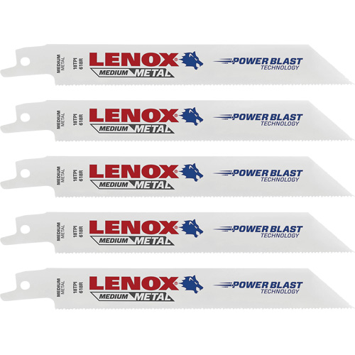 Lames de scie &agrave; m&eacute;taux, Bim&eacute;tal, 18 Dents par pouce, 6" lo x 3/4" la NTL Industrial