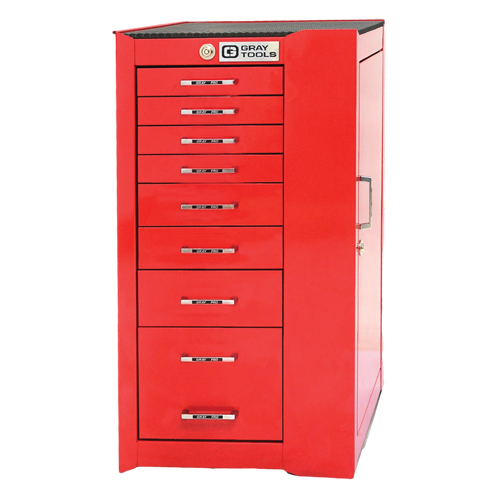 PRO+ Series Roller Cabinet, 8 Drawers, 19" W x 19" D x 36-1/2" H, Red NTL Industrial
