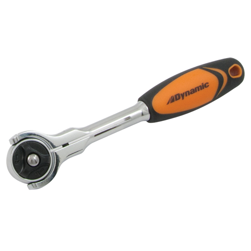 Swivel-Head Ratchet Wrench, 1/4" Drive, Cushion Grip Handle NTL Industrial
