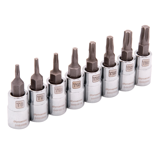 Jeu de douilles standards Torx, Torx, Prise 1/4", 8 mrcx NTL Industrial