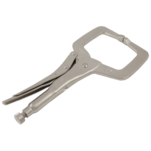 Locking Clamp Pliers with Swivel Pads, 11" Length, C-Clamp NTL Industrial