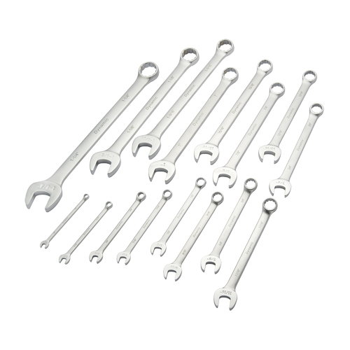 Wrench Set, Combination, 16 Pieces, Imperial NTL Industrial