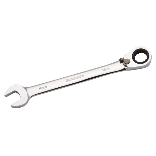 Reversible Combination Ratcheting Wrench, 12 Point, 8mm, Chrome Finish NTL Industrial